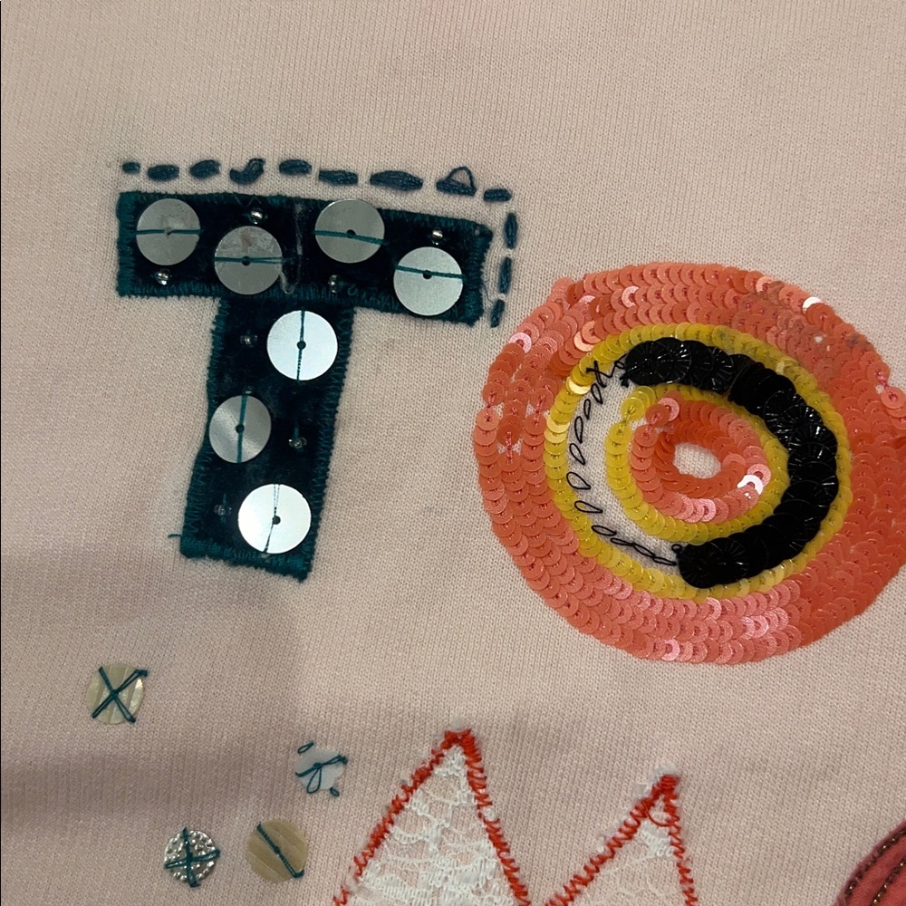 Anthropologie Postmark Tomorrow Embroidered Sequence Beaded Mock Neck Sweater - Picture 9 of 10